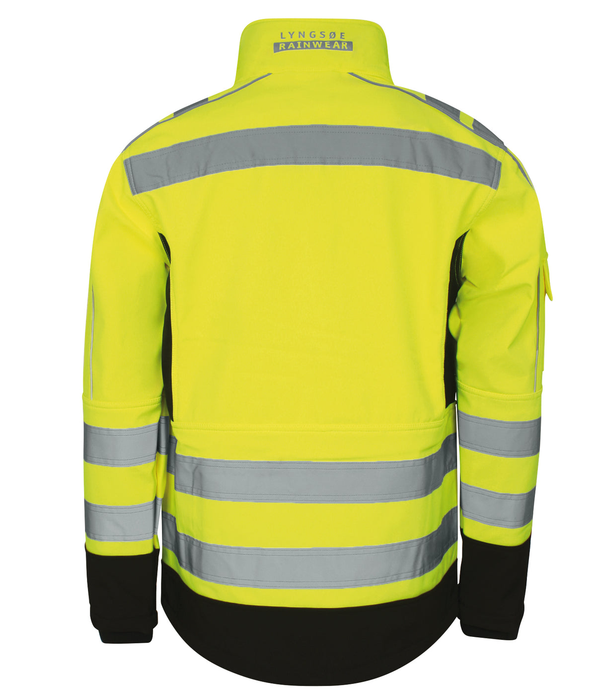 Åndbar Hi-Vis softshell jakke - Saturn Gul / Sort