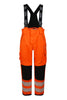 Multinorm Hi-Vis bukser i kraftig rivfast kvalitet med foer - Hi-Vis Orange / Sort