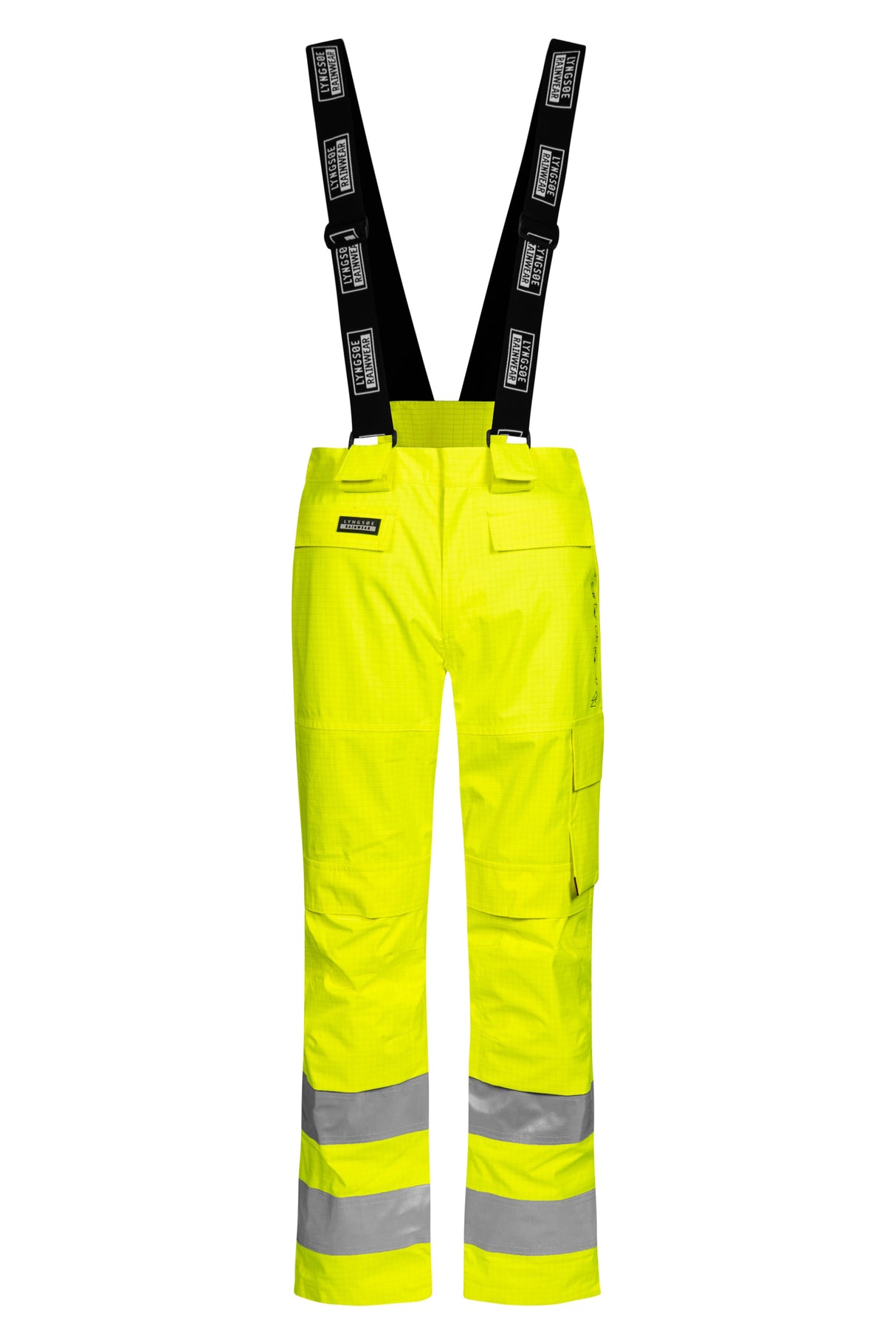 Multinorm Hi-Vis bukser i kraftig rivfast kvalitet med foer - Saturn Gul
