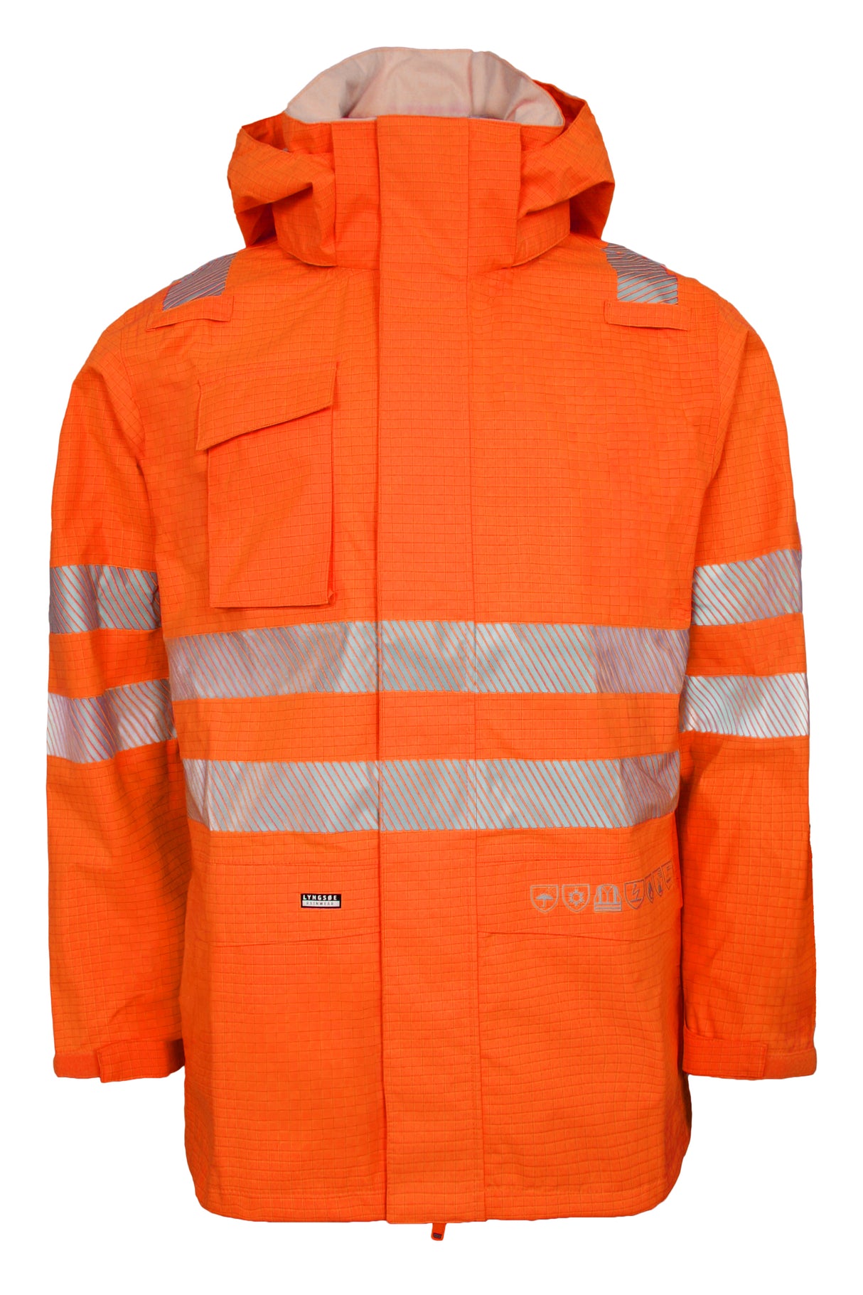 Multinorm Hi-Vis jakke i kraftig rivfast kvalitet - Hi-Vis Orange