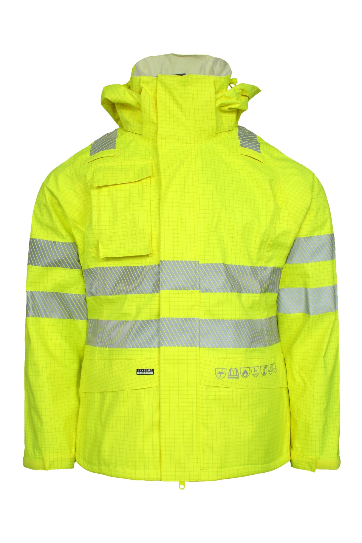 Multinorm Hi-Vis jakke i kraftig rivfast kvalitet til kvinder - Saturn Gul