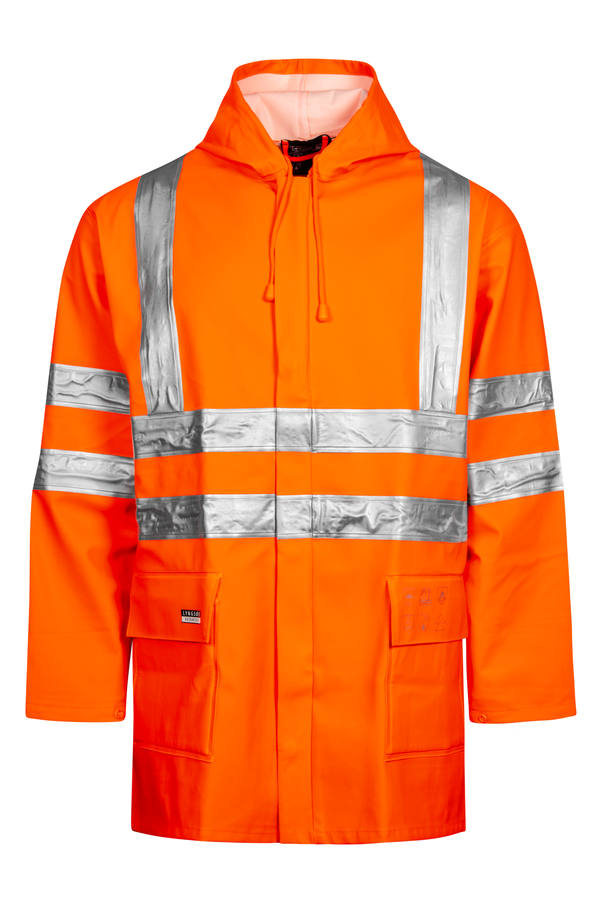 Multinorm Hi-Vis jakke i ekstra kraftig PVC kvalitet - Hi-Vis Orange