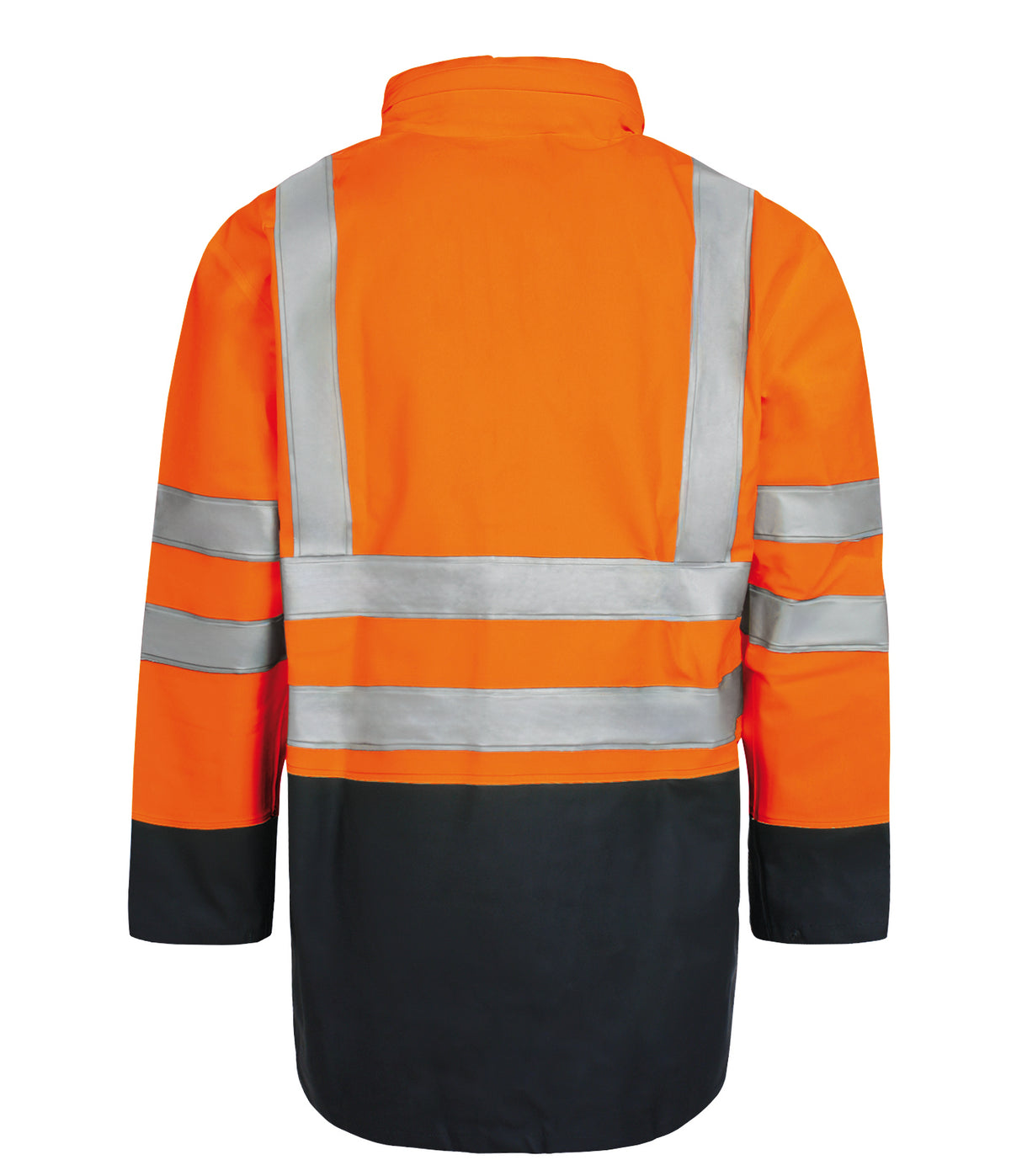 Multinorm Hi-Vis jakke i ekstra kraftig PVC kvalitet - Hi-Vis Orange / Navy