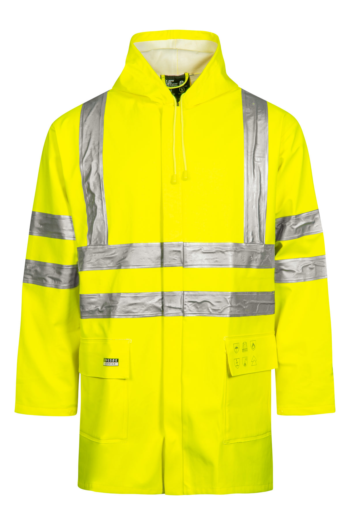 Multinorm Hi-Vis jakke i ekstra kraftig PVC kvalitet - Saturn Gul