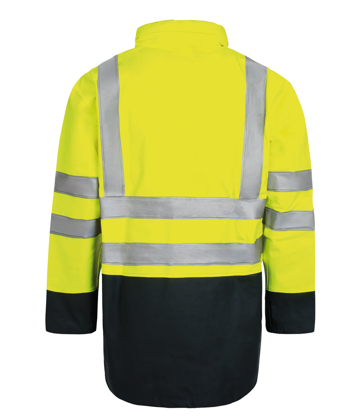 Multinorm Hi-Vis jakke i ekstra kraftig PVC kvalitet - Saturn Gul / Navy