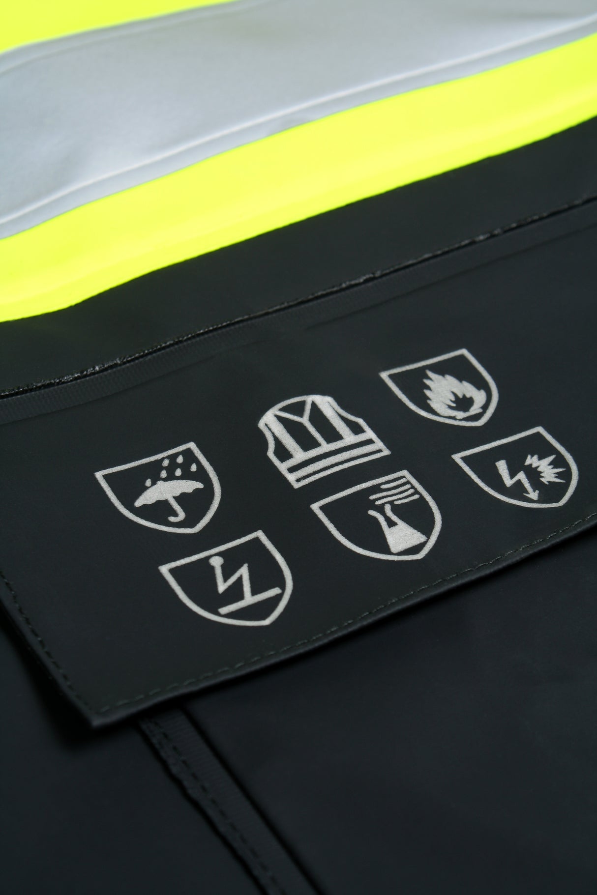 Multinorm Hi-Vis jakke i ekstra kraftig PVC kvalitet - Saturn Gul / Navy