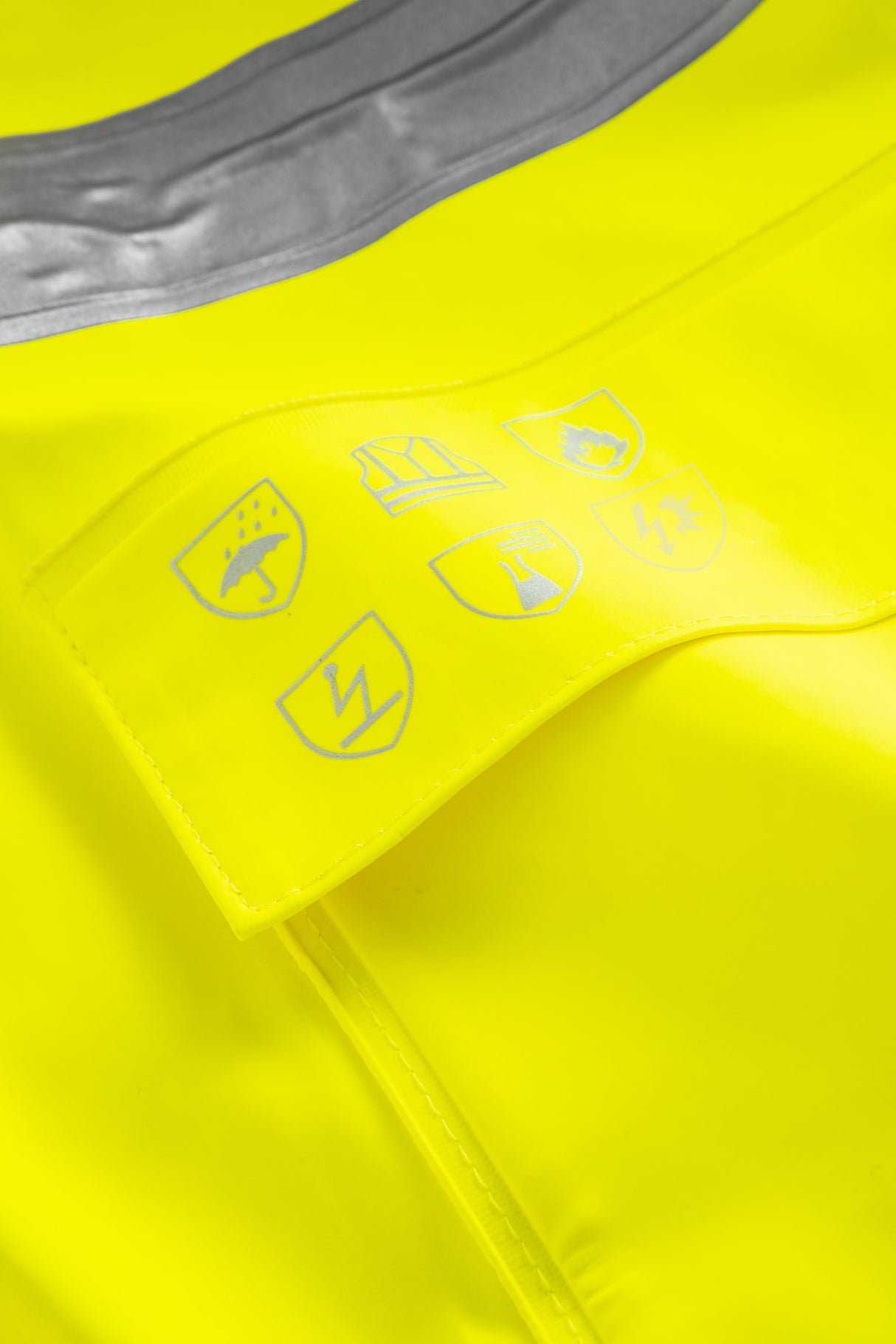 Multinorm Hi-Vis jakke i ekstra kraftig PVC kvalitet - Saturn Gul