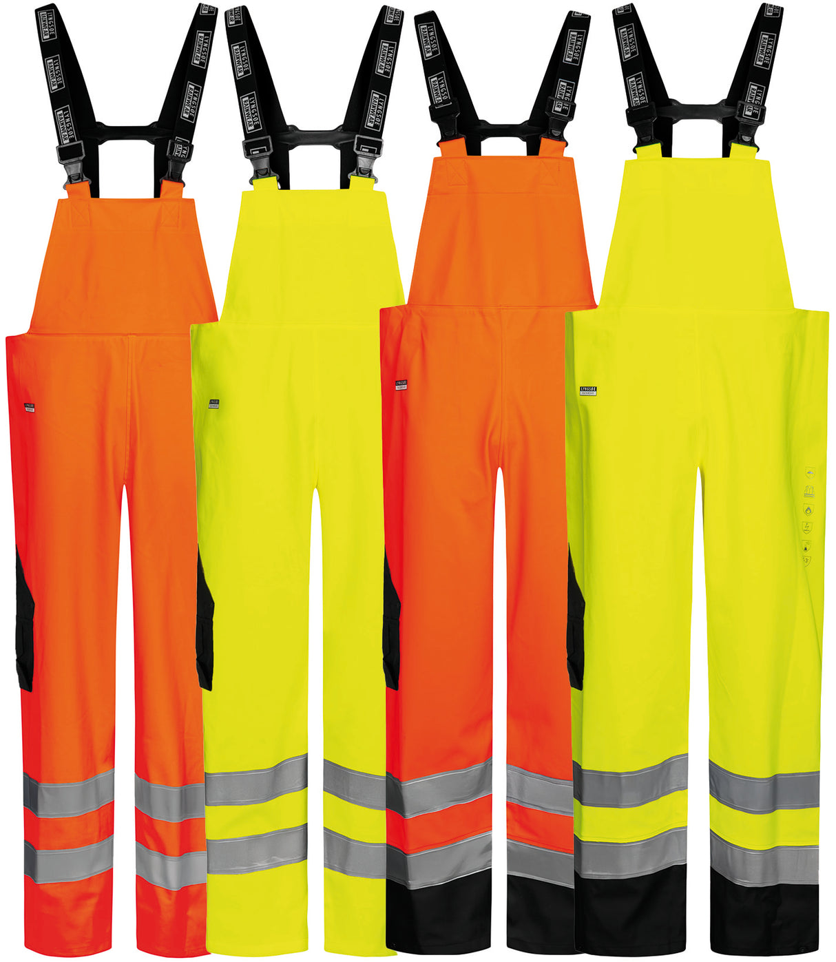 Multinorm Hi-Vis overalls i ekstra kraftig PVC kvalitet - Saturn Gul / Navy