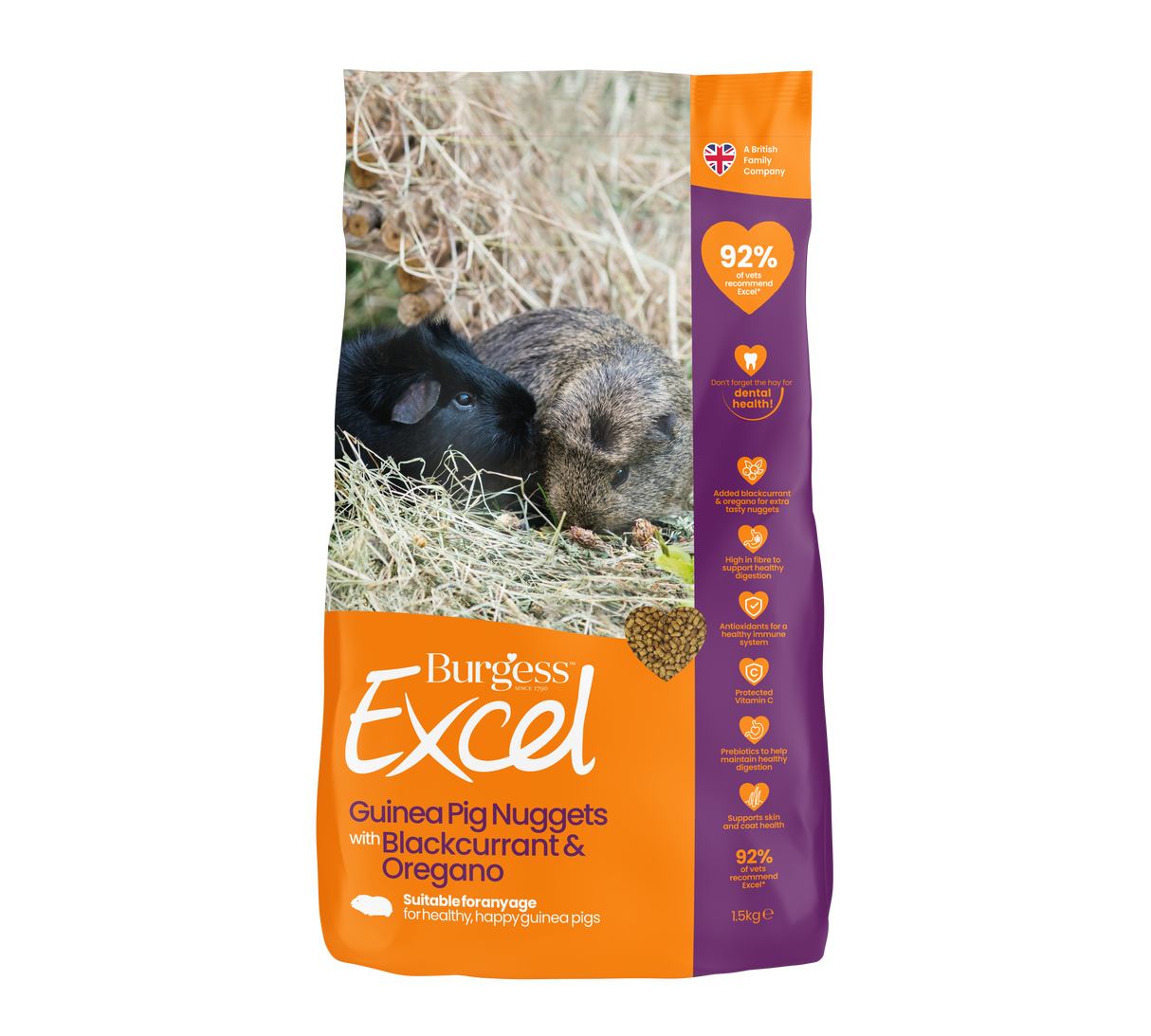 Excel Guinea Pig Blackcurrant & Oregano 1,5 kg