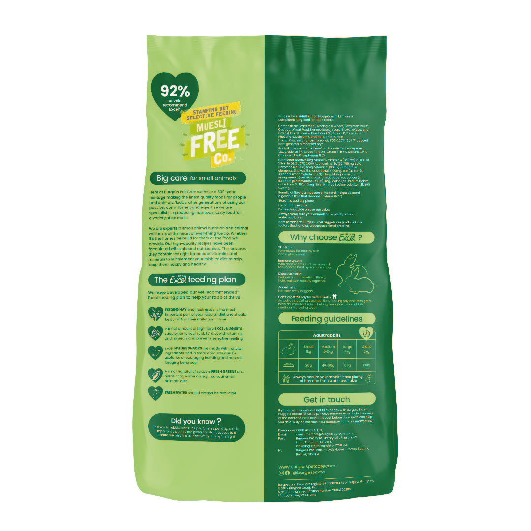 Excel kanin foder - 10kg