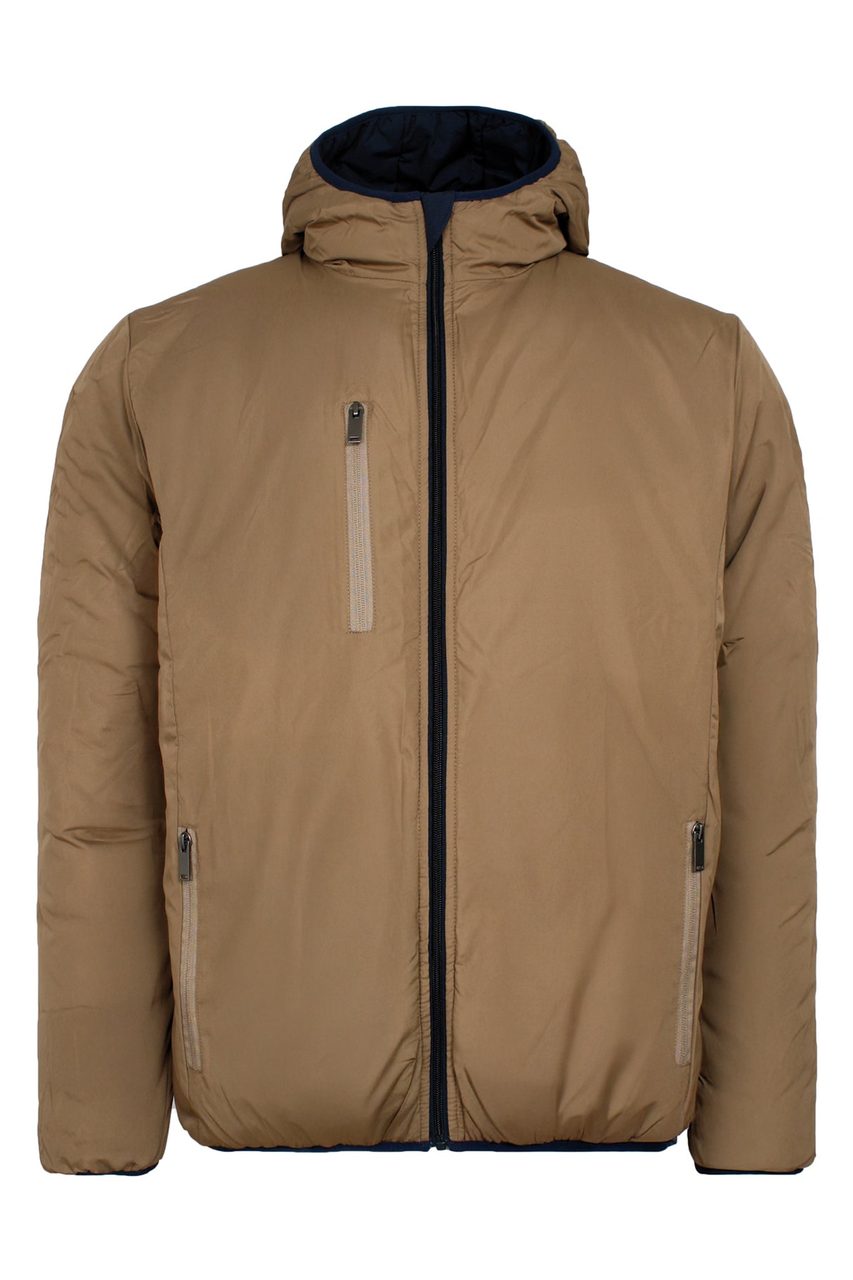 Vendbar jakke - Navy / Sand