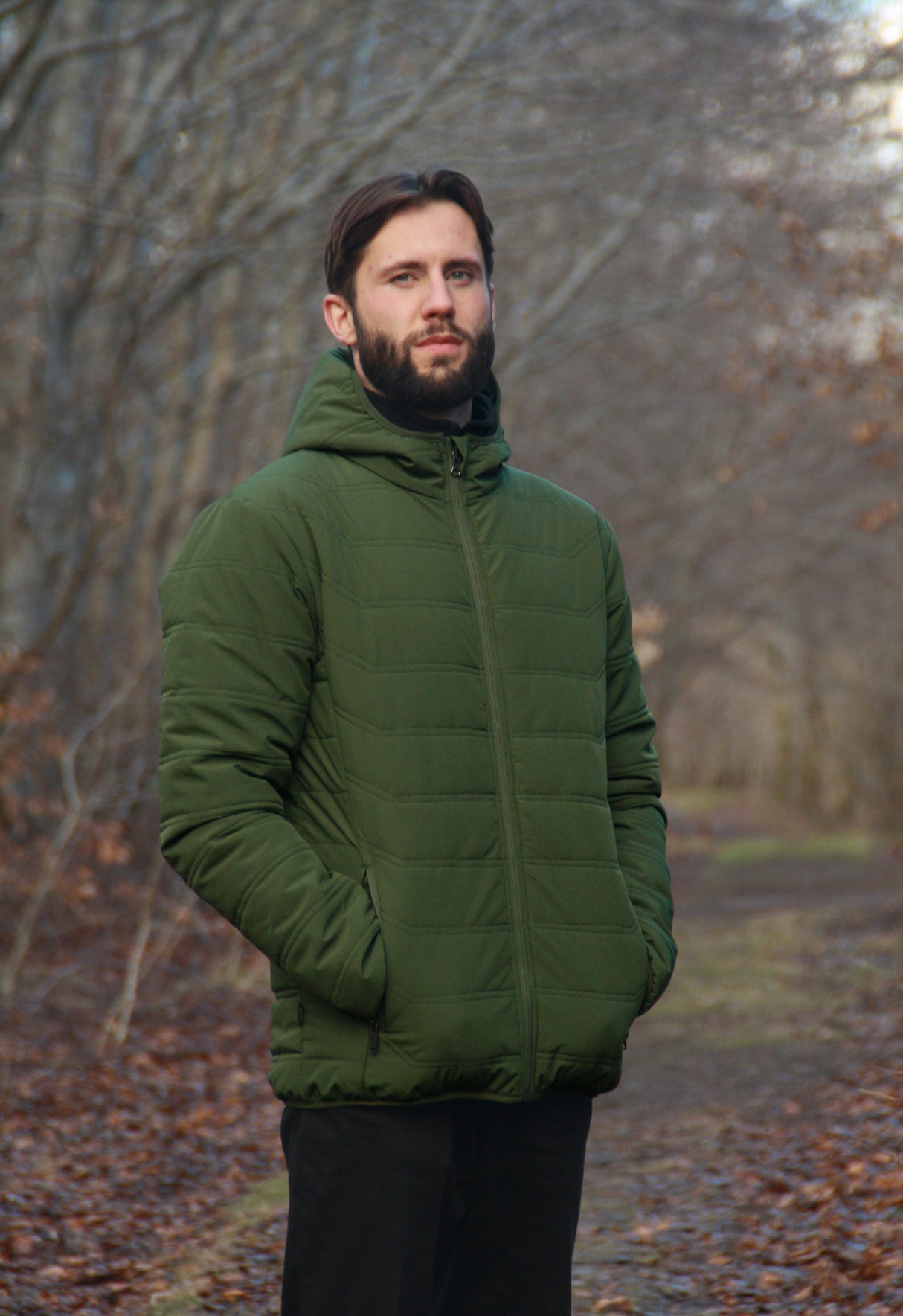 Vendbar jakke - Grøn / Sort