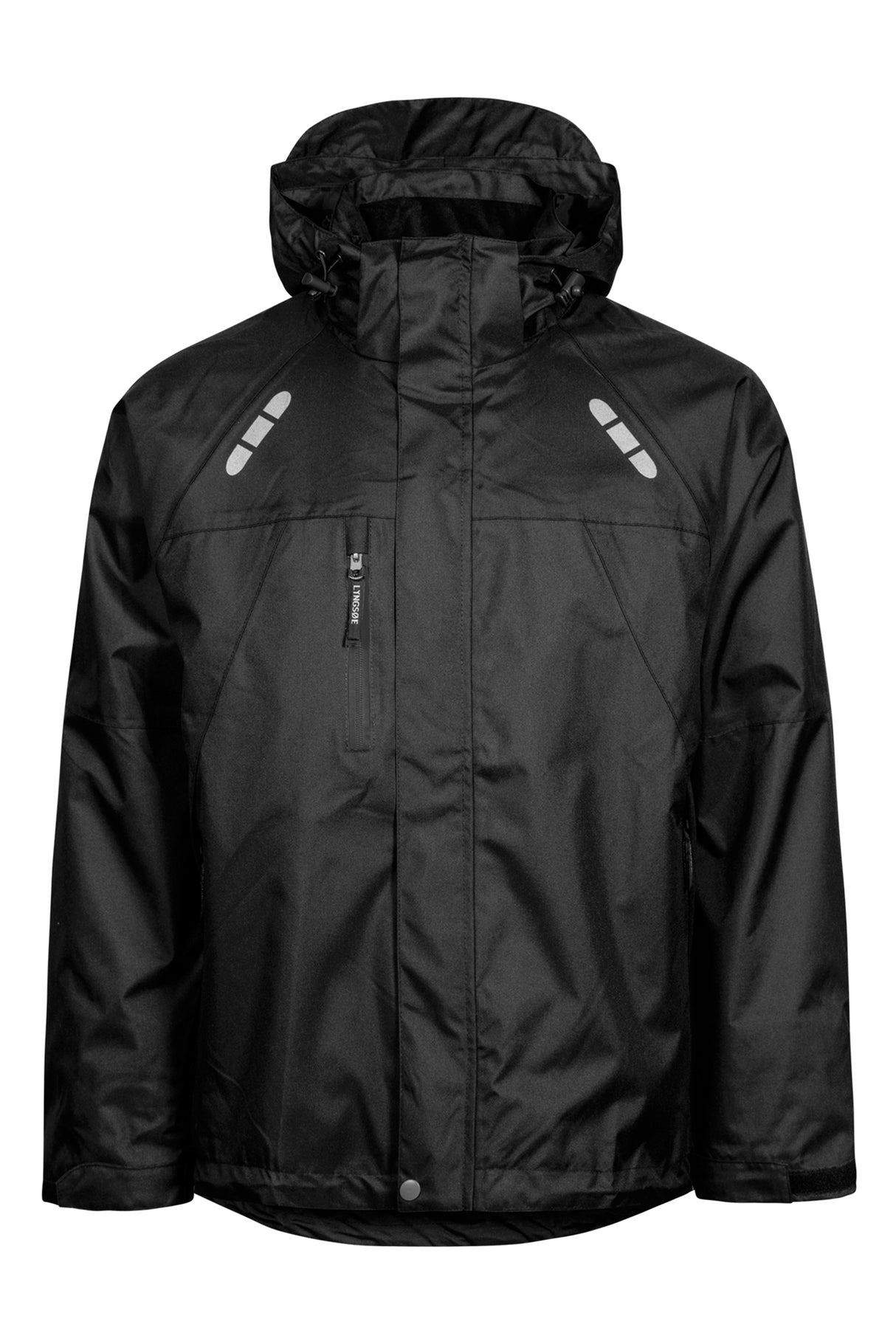 Åndbar letvægts skaljakke i blødt materiale - Sort