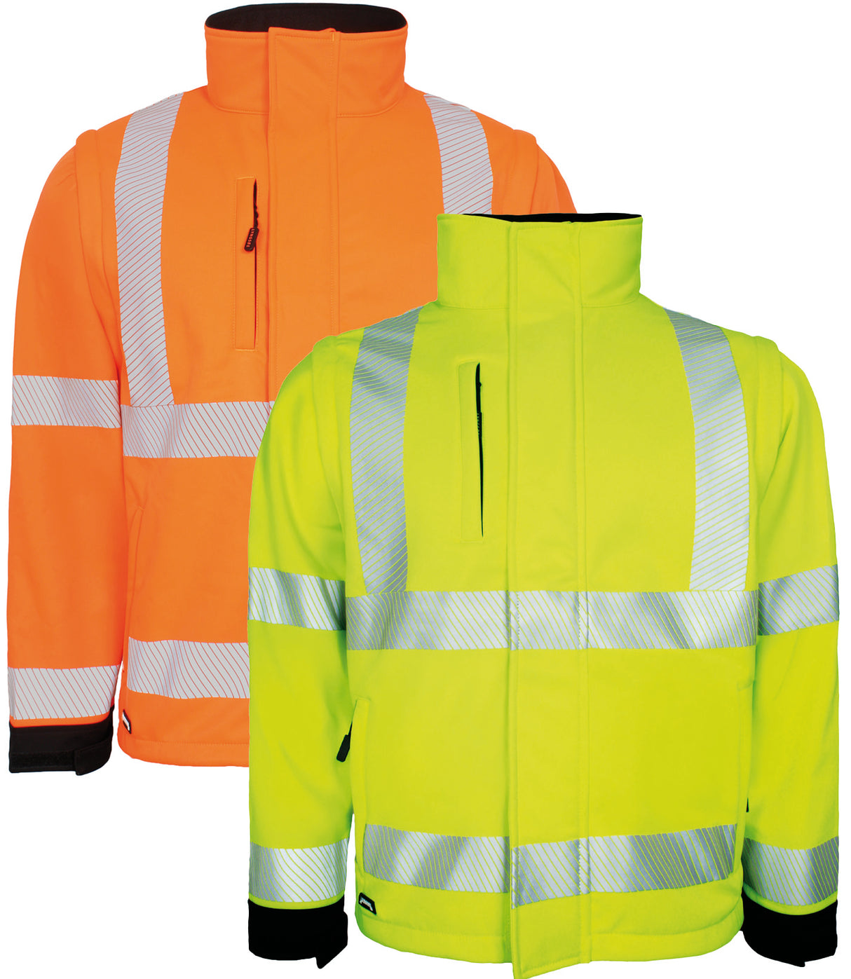 Åndbar Hi-Vis softshell jakke - Saturn Gul / Sort