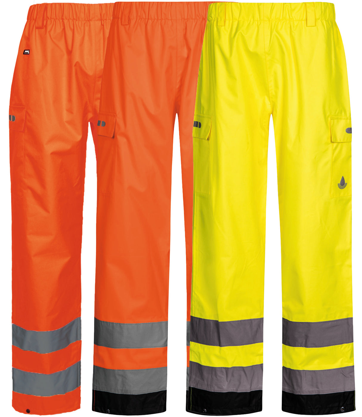 Åndbare Hi-Vis skalbukser i en lettere metervare med god slidstyrke - Hi-Vis Orange