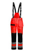 Åndbare Hi-Vis skalbukser i robust og slidstærk håndværker kvalitet - Hi-Vis Rød / Sort