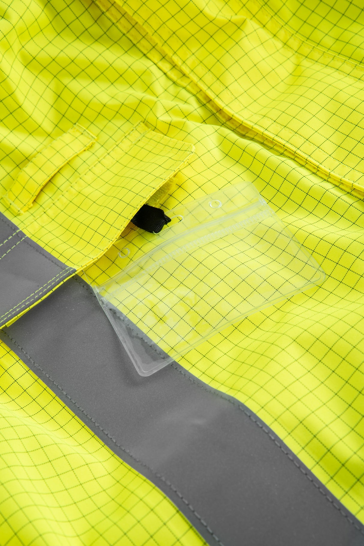 Brandhæmmende Hi-Vis skaljakke i kraftig rivfast kvalitet - Saturn Gul / Sort