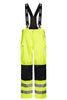 Brandhæmmende Hi-Vis skalbukser i kraftig rivfast kvalitet - Saturn Gul / Sort