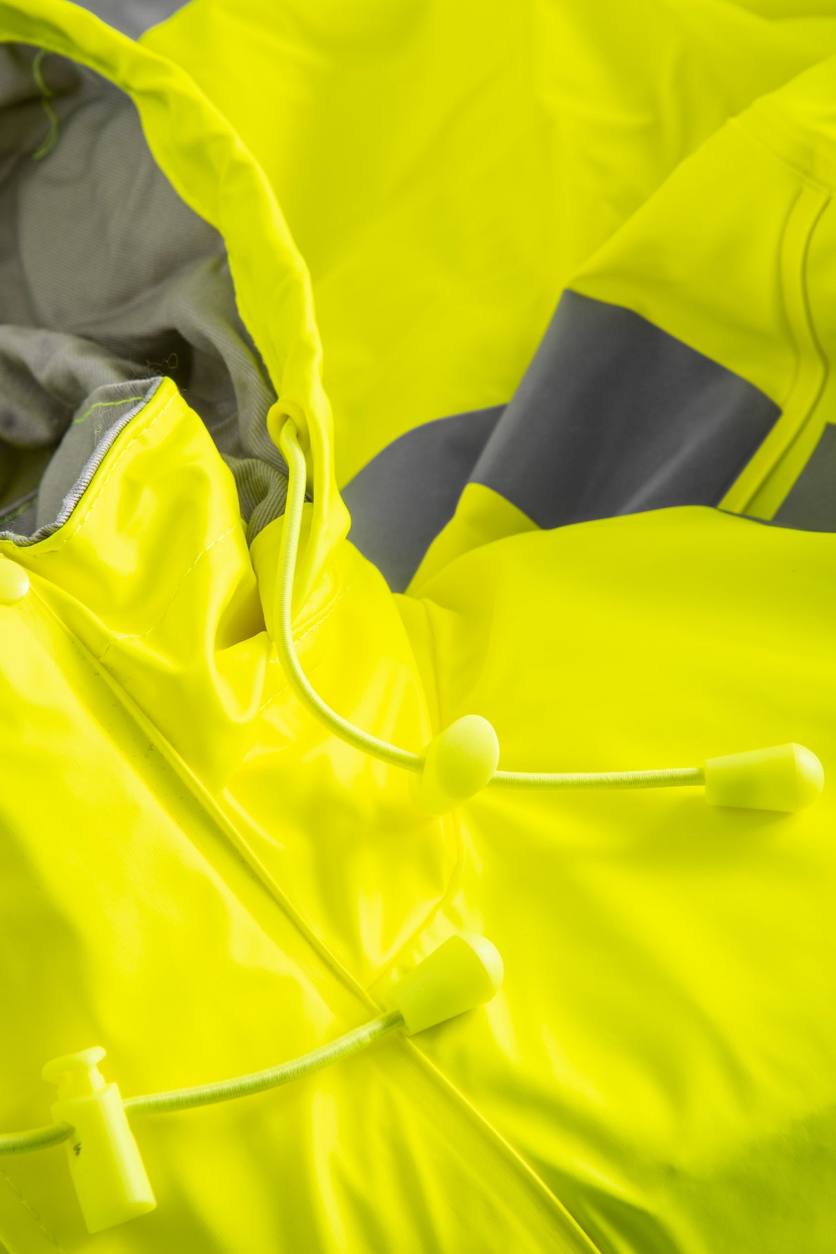 Brandhæmmende Hi-Vis vinterjakke i pilotmodel i PU kvalitet med fast quiltet foer - Saturn Gul