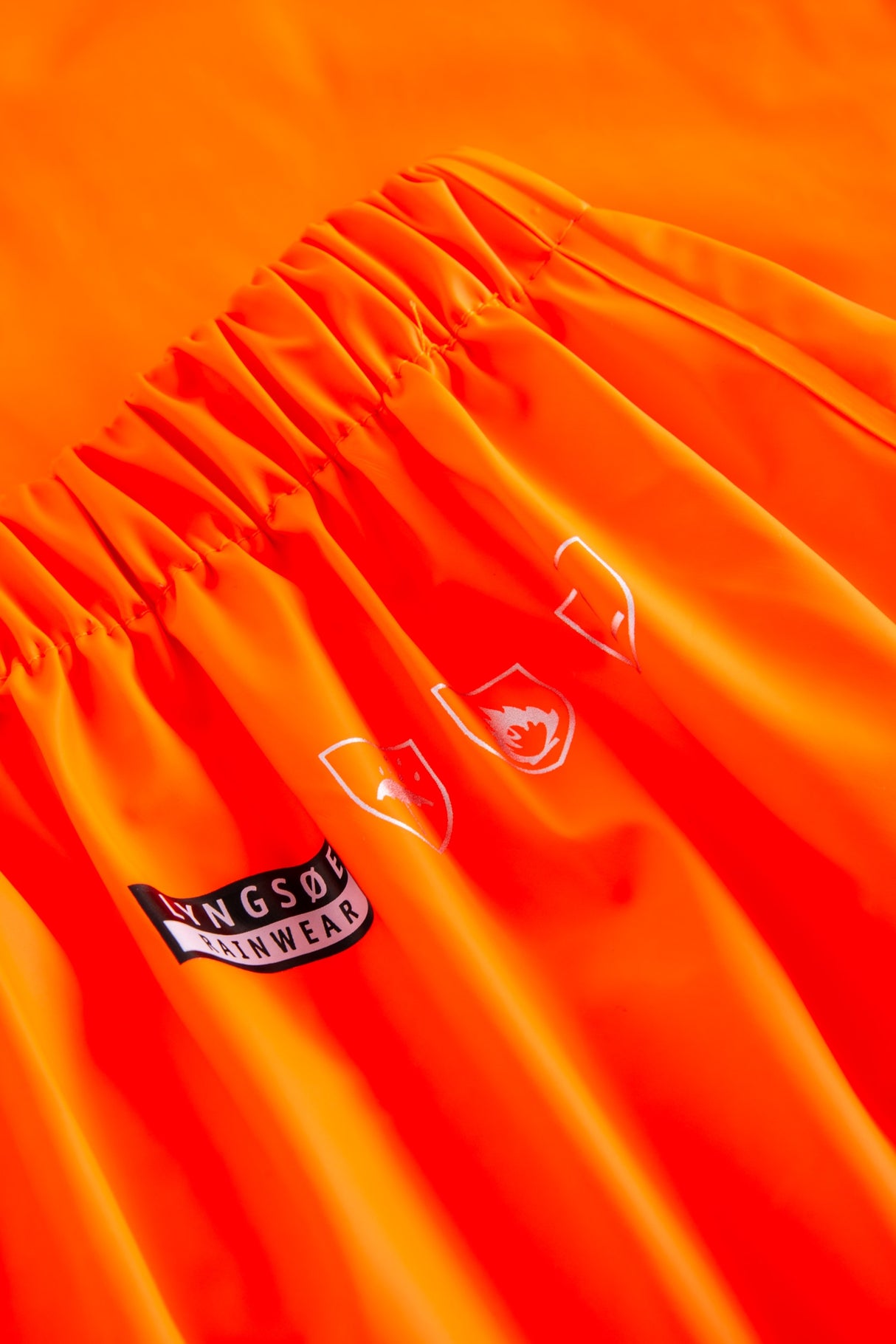 Brandhæmmende regnbukser i PU kvalitet - Hi-Vis Orange