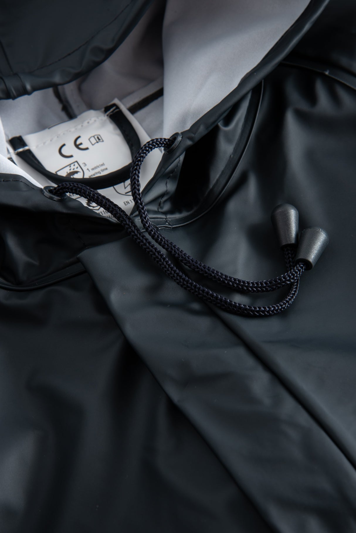 Brandhæmmende regnjakke i PU kvalitet - Navy