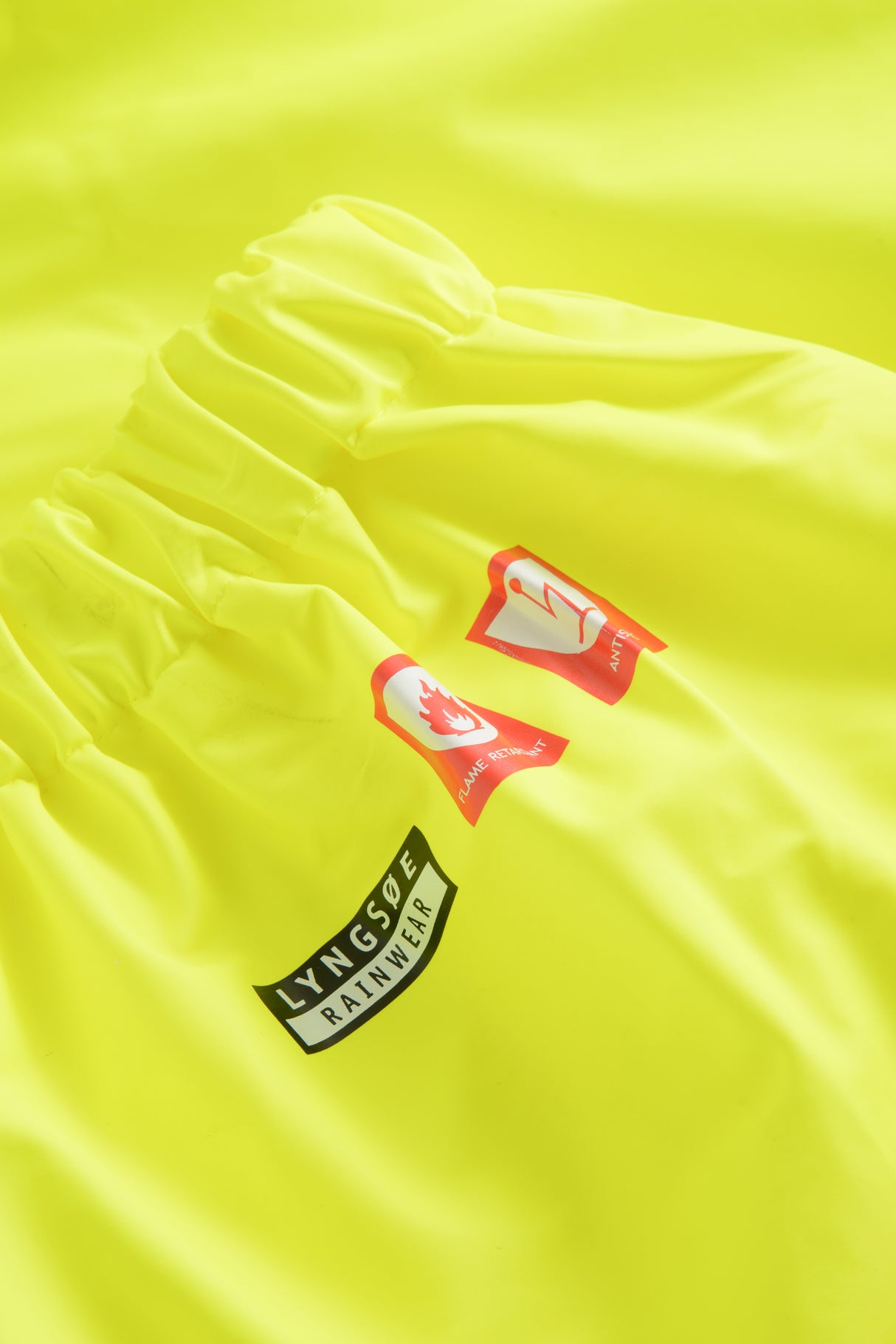 Brandhæmmende Hi-Vis regnbukser i PU kvalitet med RWS-reflekser - Saturn Gul