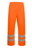 Brandhæmmende Hi-Vis regnbukser i PU kvalitet til kvinder - Hi-Vis Orange