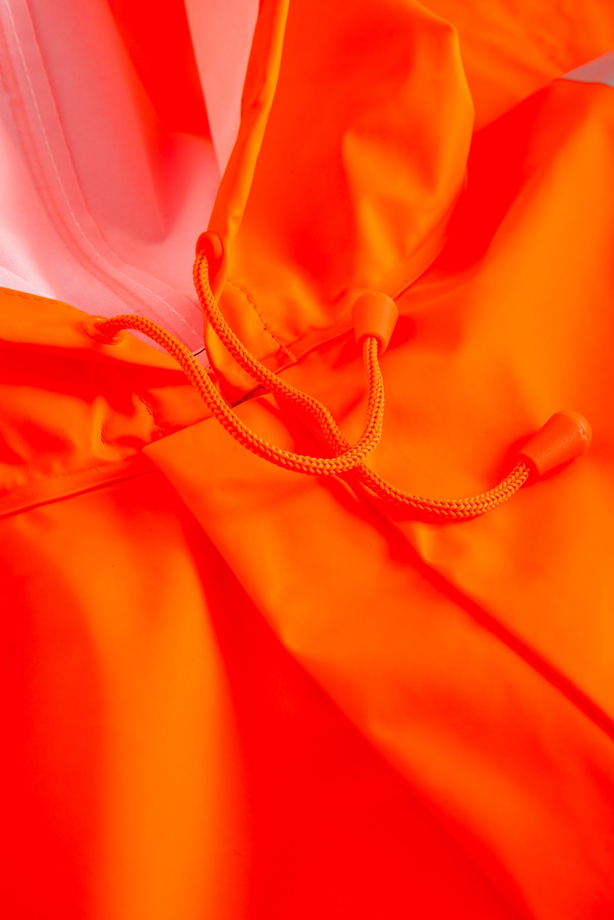 Brandhæmmende Hi-Vis regnjakke i PU kvalitet - Hi-Vis Orange