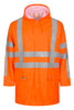 Brandhæmmende Hi-Vis regnjakke i PU kvalitet med RWS-reflekser - Hi-Vis Orange