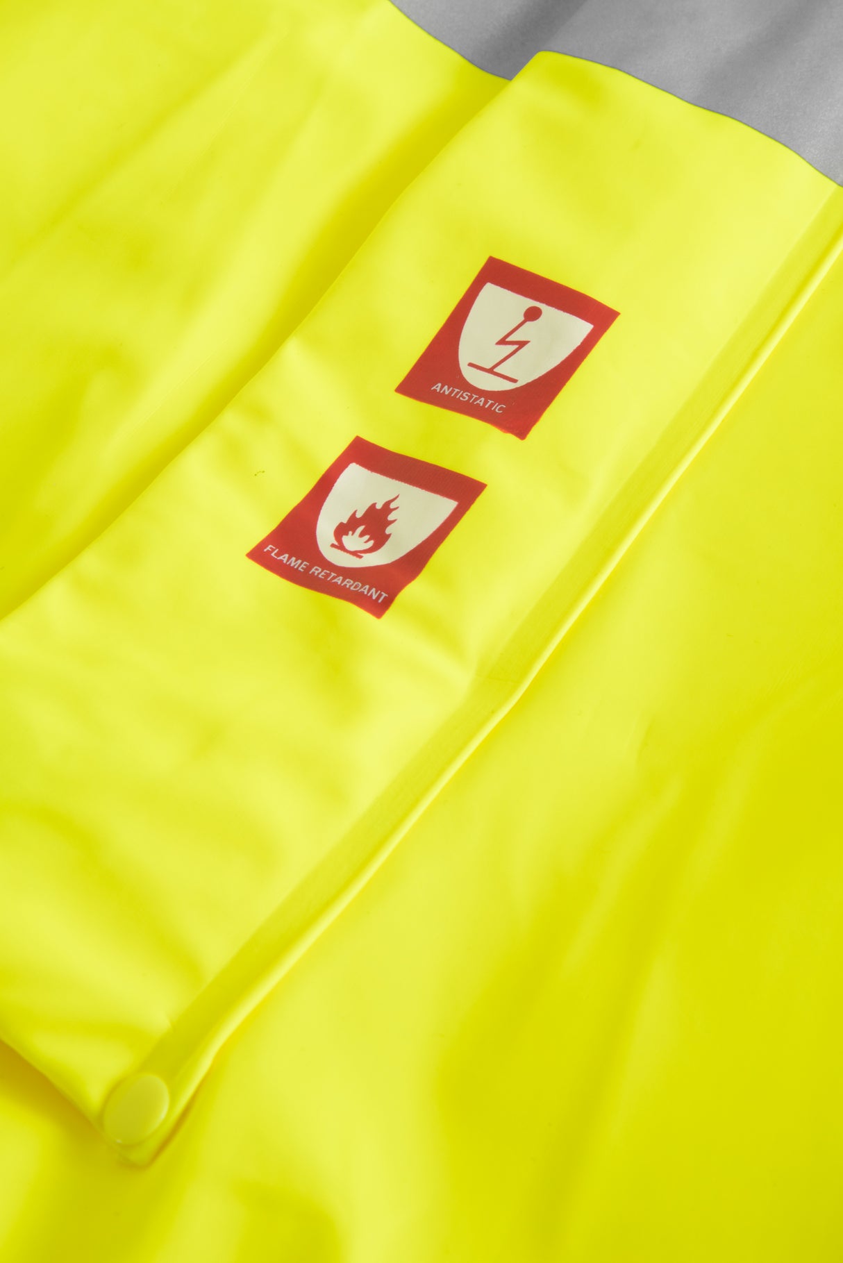 Brandhæmmende Hi-Vis regndragt i PU kvalitet med RWS-reflekser - Saturn Gul
