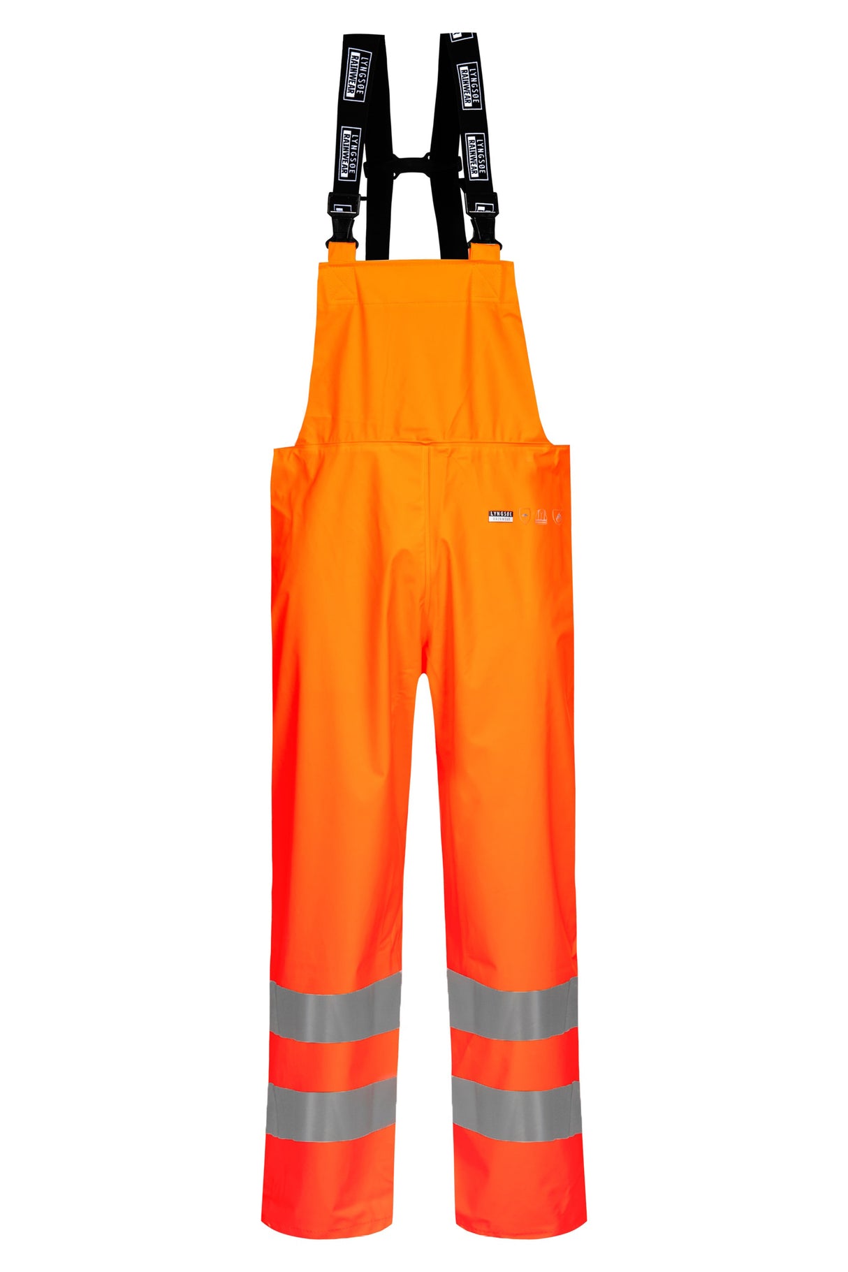 Brandhæmmende Hi-Vis regnoveralls i PU kvalitet - Hi-Vis Orange