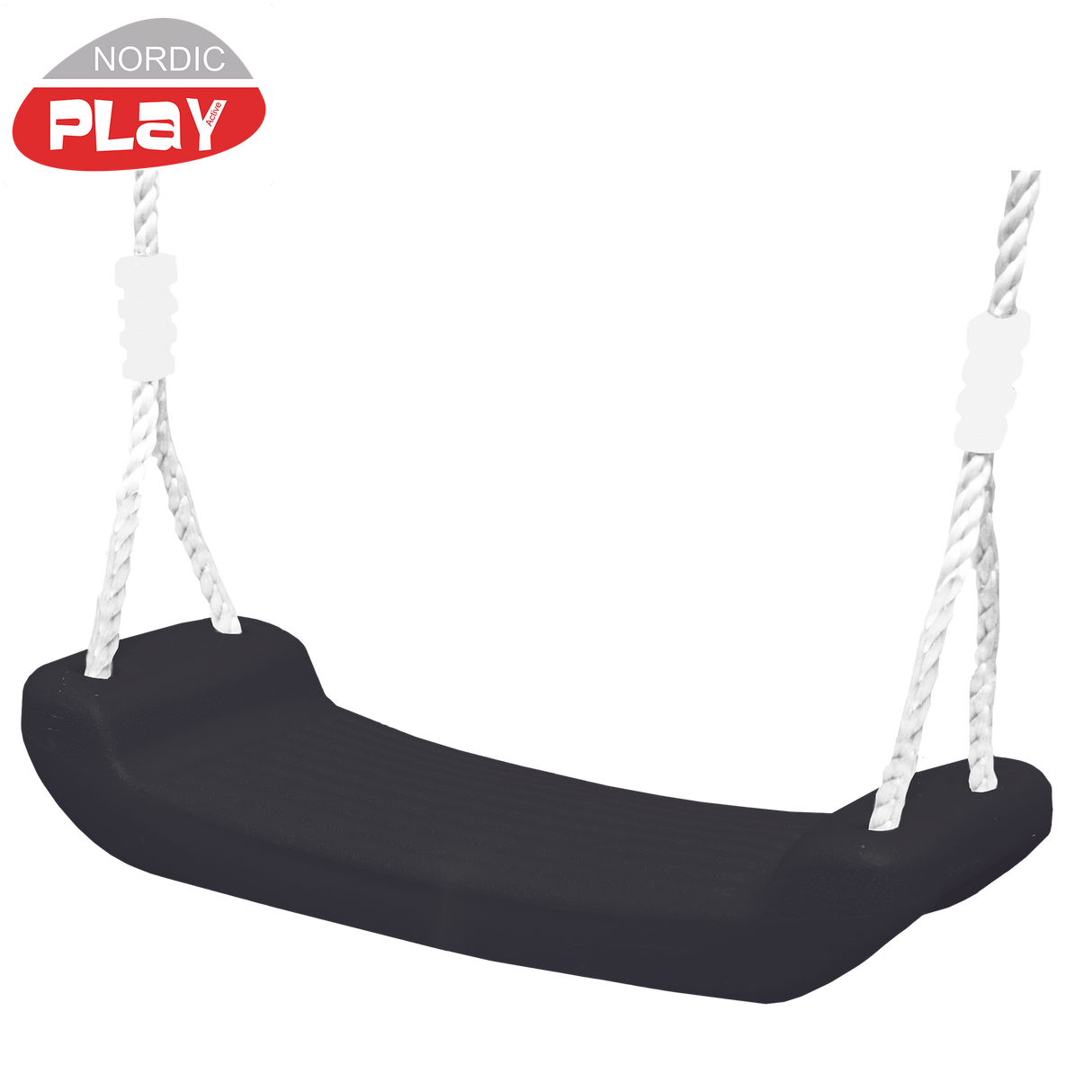 Gyngesæde med reb - sort