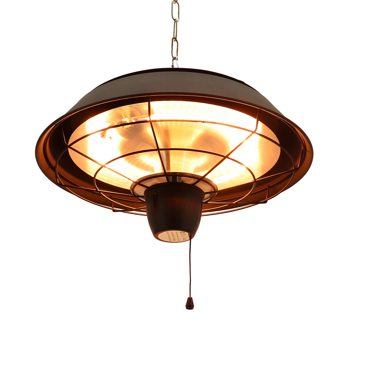 Terrassevarmer 1500W lofthængt - sort