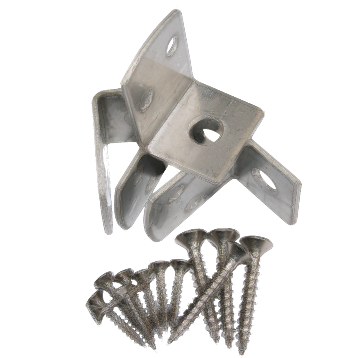 Læhegnsholdere 4 stk, rustfri