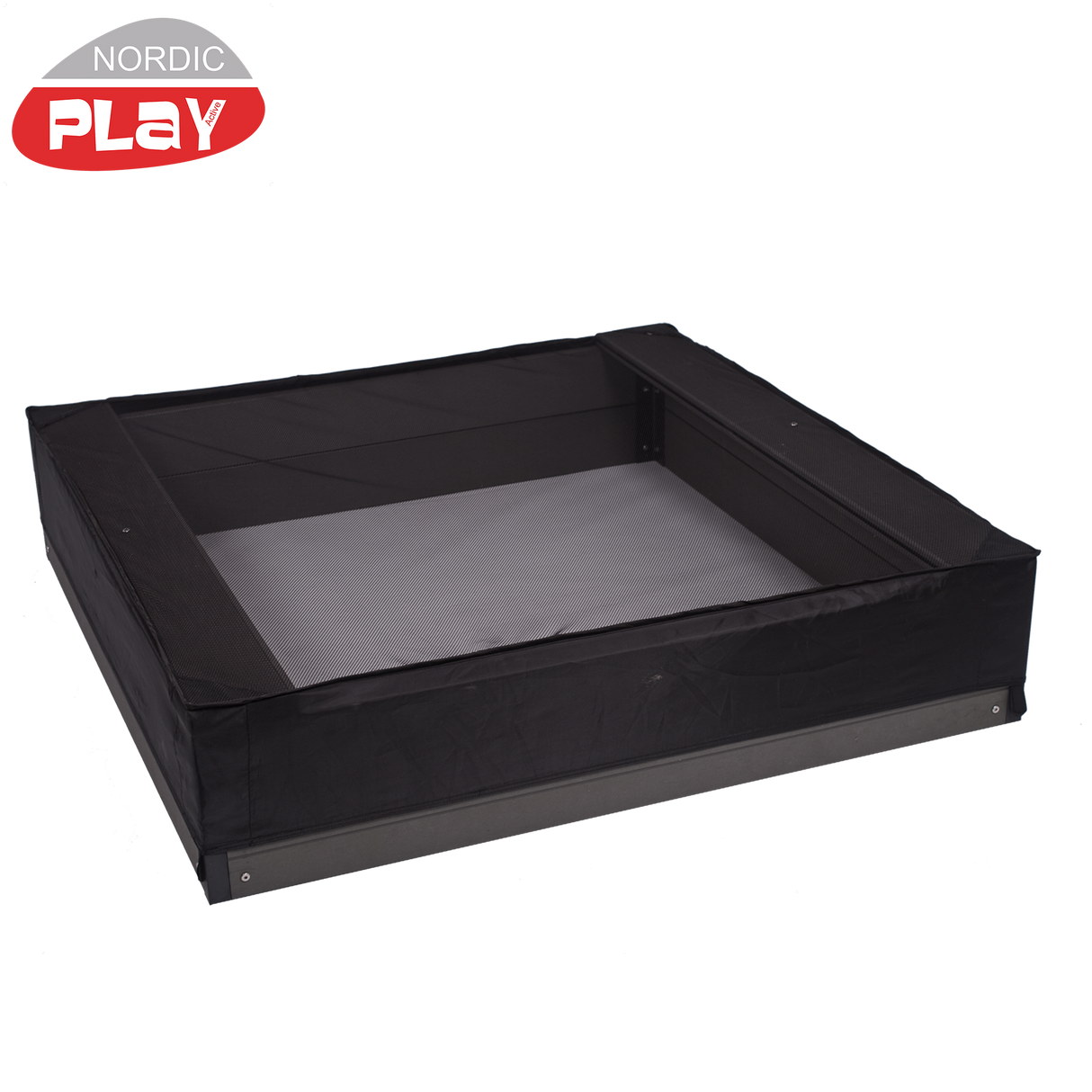 Sandkassenet - 150 x 150 x 20 cm, sort
