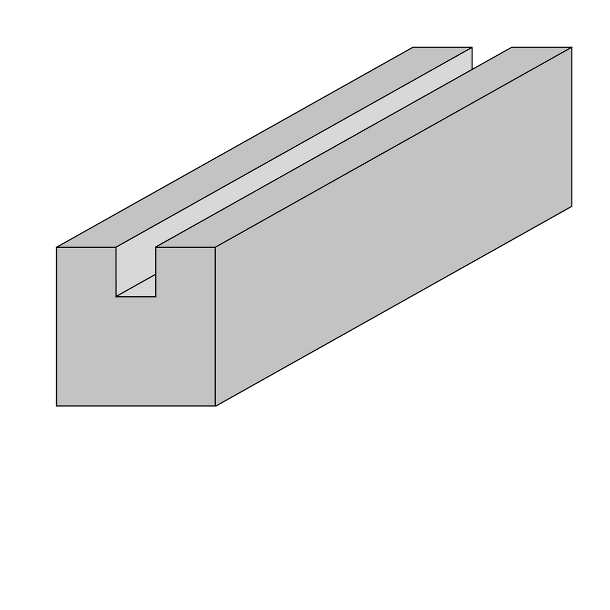 Stolpe til profilhegn ende 9 x 9 x 270 cm