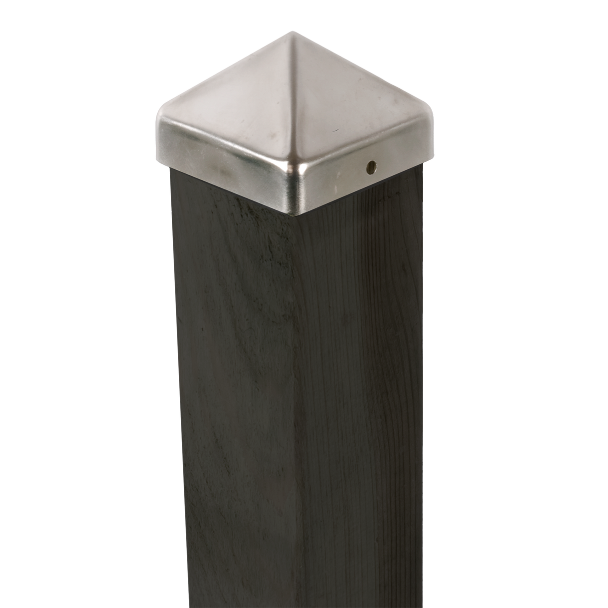 Stolpehat rustfri - 101 x 101 mm