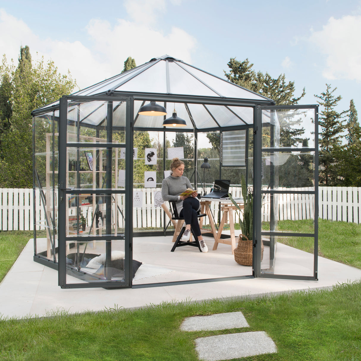 Drivhus Oasis hexagonal 8,6 m2 Palram - Canopia