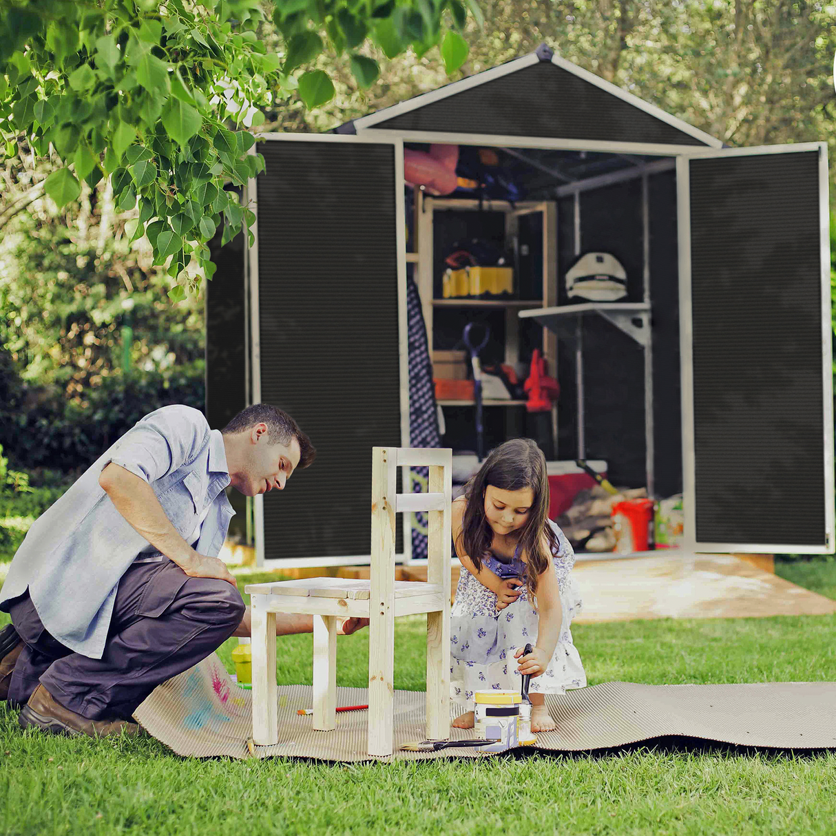 Skur Rubicon 4,2 m2. mørkegrå Palram - Canopia