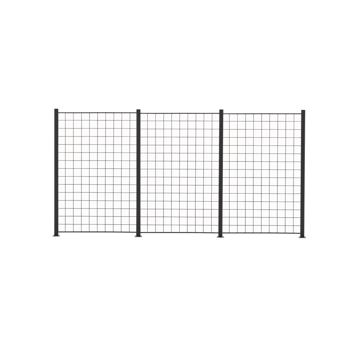 3 Fag espalier antracitgrå 150 x 100 cm inkl. 4 alu stolper 158 cm