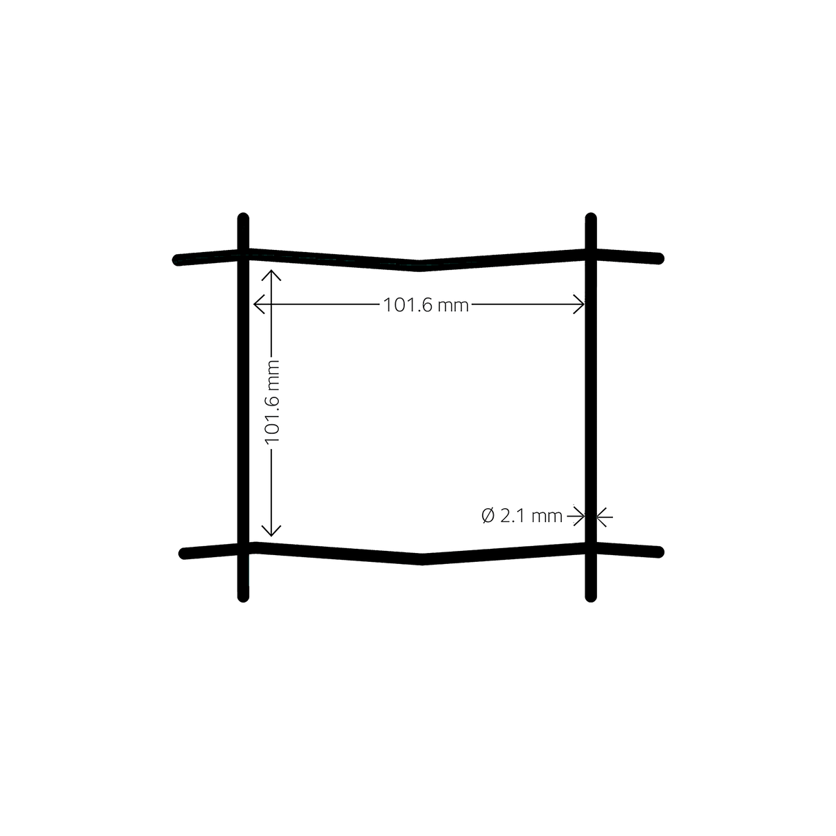 Havehegn - maske 10 x 10 cm - 60 cm x 25 meter, sort
