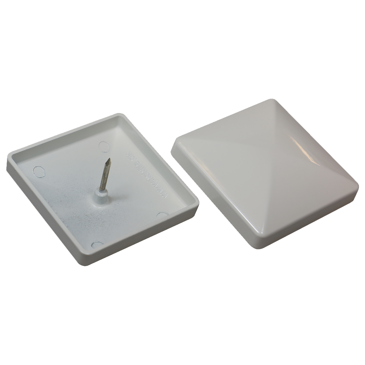 Kokille hvid alutop - CAP 92 stolpehat