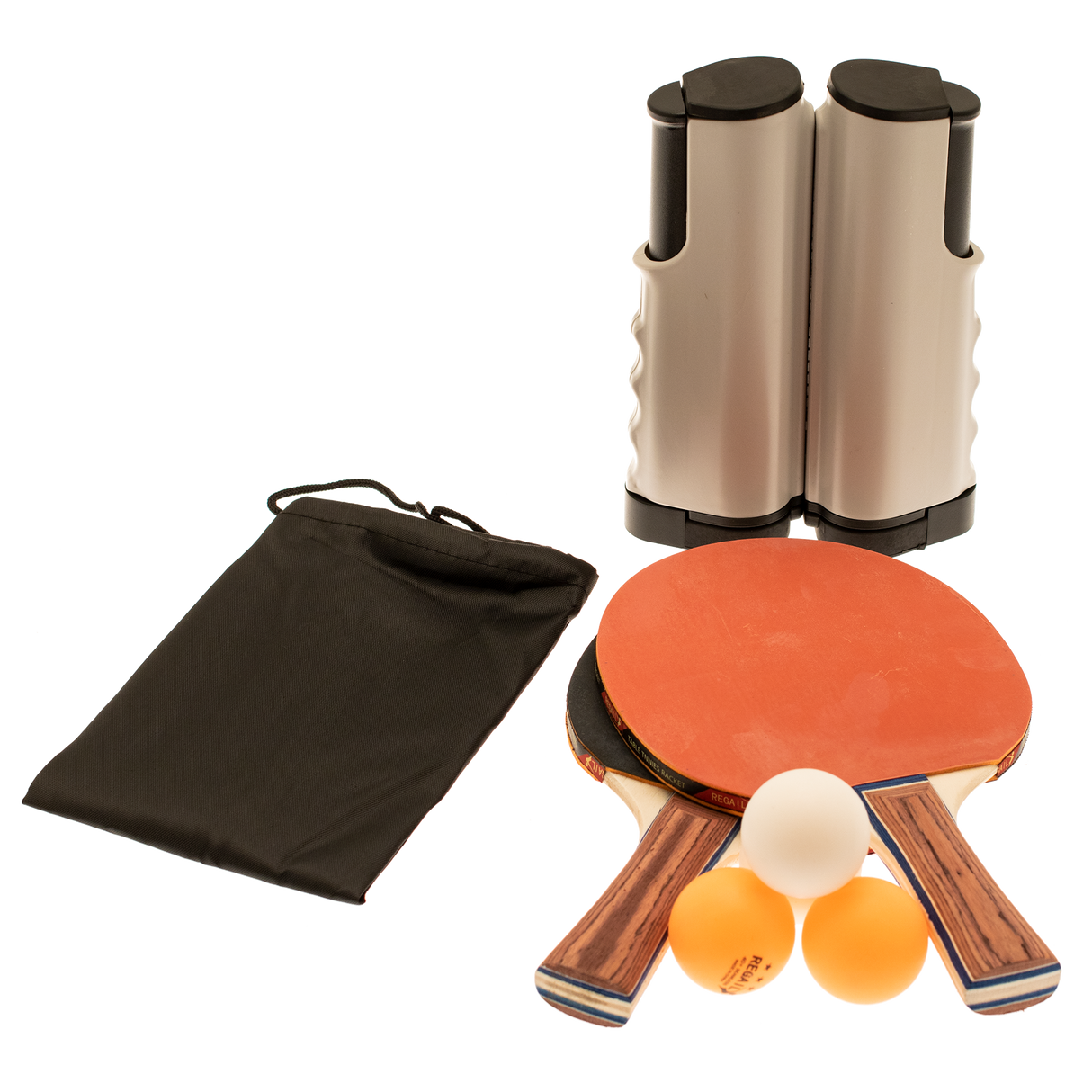 Bordtennissæt med justerbart net - 2 bat og 4 bolde NORDIC Games
