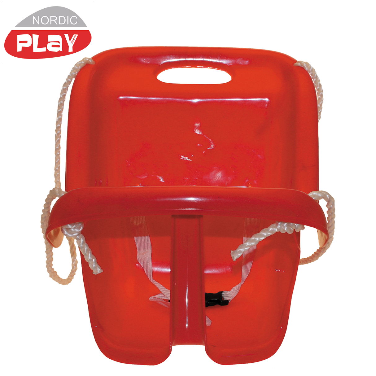 Babygynge med høj ryg - rød