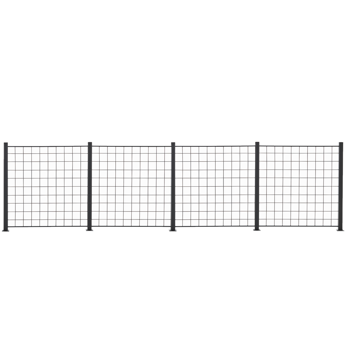 4 Fag espalier antracit grå 100 x 100 cm inkl. 5 alu stolper 108 cm