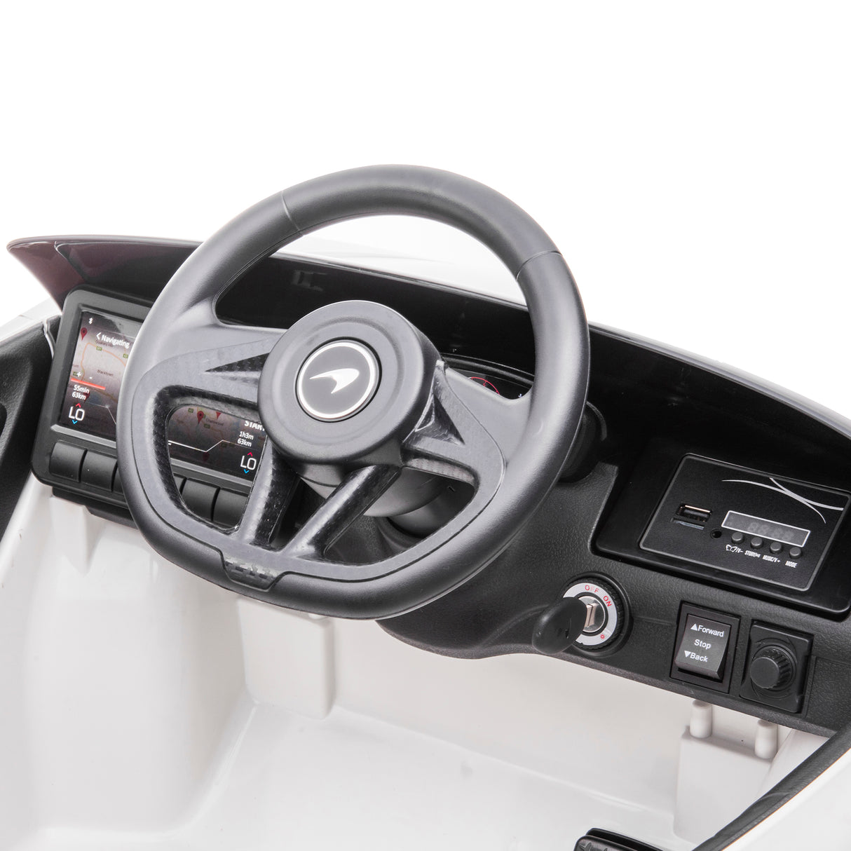 Elbil McLaren GT 12V4,5AH, EVA hjul, BT, hvid