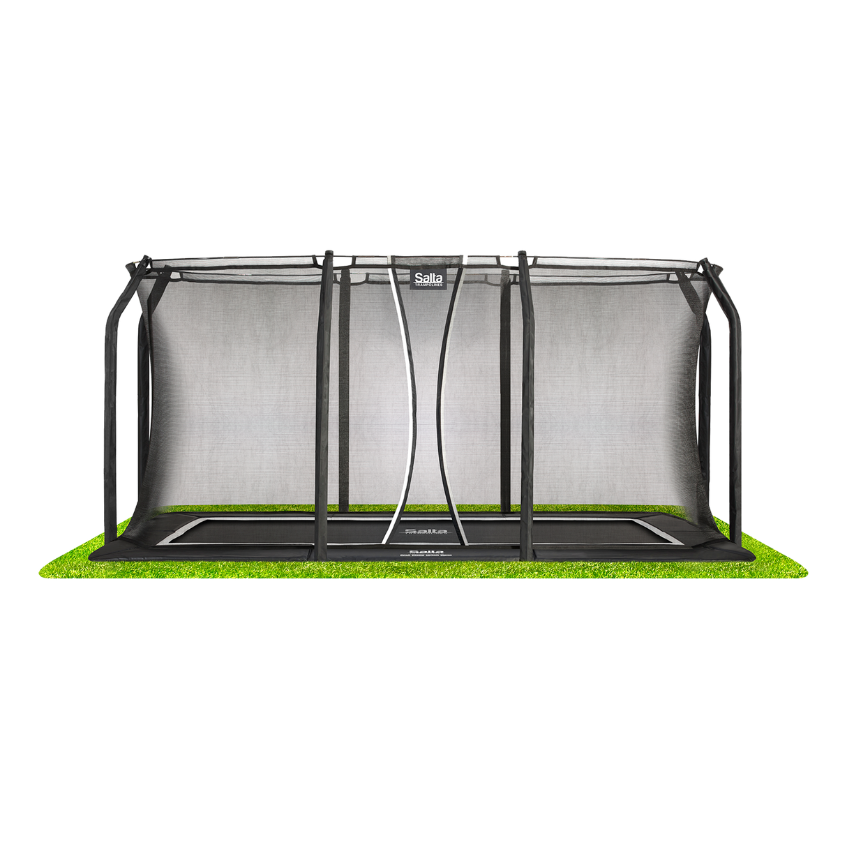 Trampolin Royal Baseground 396 x 244 cm, sort inkl. net Salta