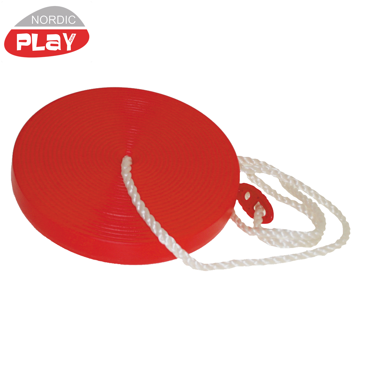 Tallerkengynge med reb - rød