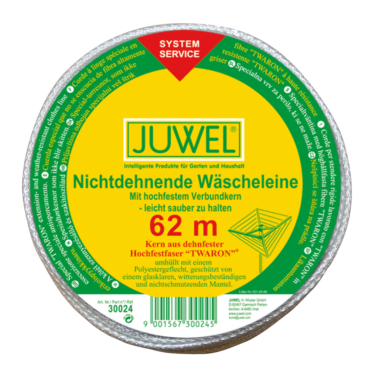 Twaron tøjsnor 62 meter