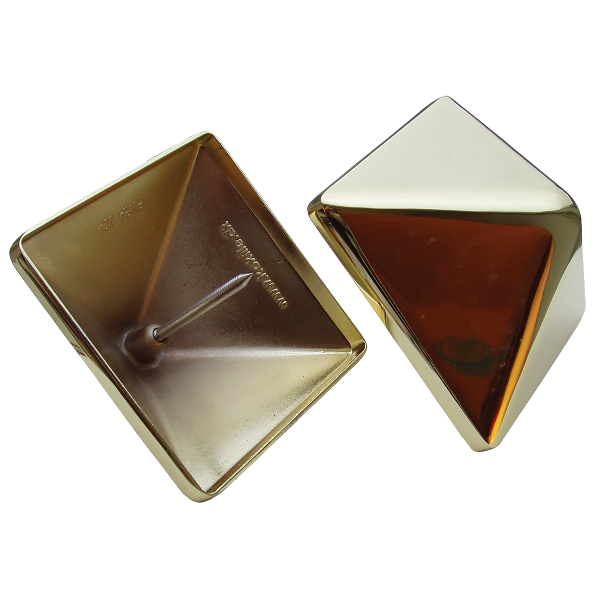 Kokille messingtop - PYRA 130, 2 stk stolpehat